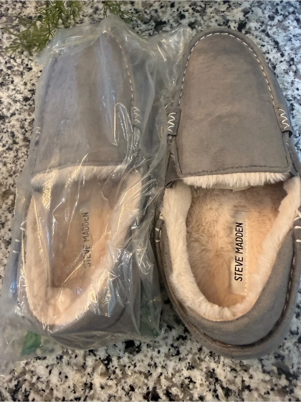Steve Madden Gray Suede Slip-On Moccasin